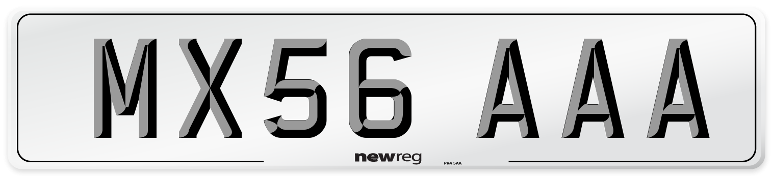 MX56 AAA Number Plate from New Reg